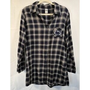 Concept Sports pajama shirt size L Penn‎ State Nittany Lions button up